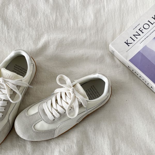 Women's Retro Lightweight Flat Casual De Xun Shoes - 2025 Spring Soft-Bottom Sports Little White Sneakers