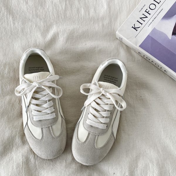 Women's Retro Lightweight Flat Casual De Xun Shoes - 2025 Spring Soft-Bottom Sports Little White Sneakers
