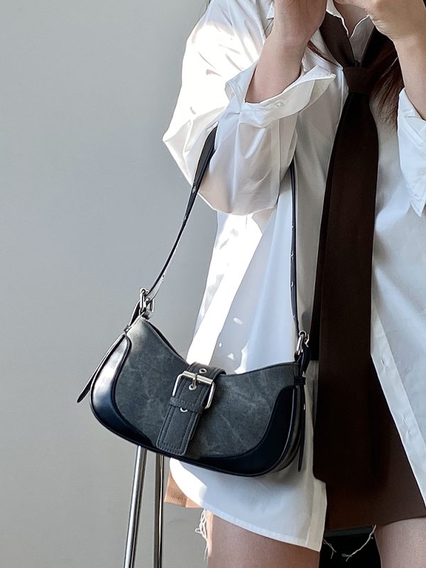 Women's Retro Underarm Saddle Bag - Spring Summer 2025 Versatile Handheld Shoulder Bag, Niche Fashion Inspired by 90s and Y2K Styles