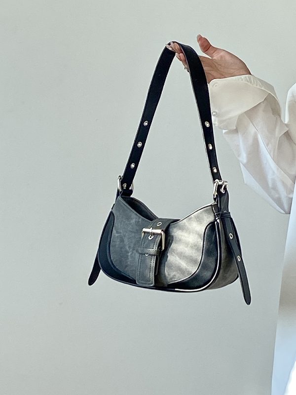 Women's Retro Underarm Saddle Bag - Spring Summer 2025 Versatile Handheld Shoulder Bag, Niche Fashion Inspired by 90s and Y2K Styles