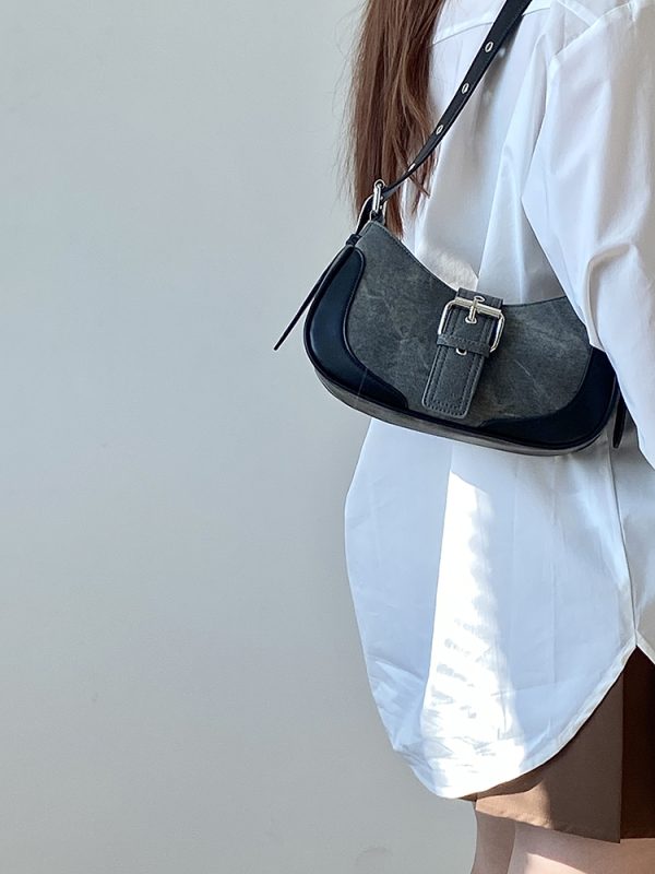 Women's Retro Underarm Saddle Bag - Spring Summer 2025 Versatile Handheld Shoulder Bag, Niche Fashion Inspired by 90s and Y2K Styles
