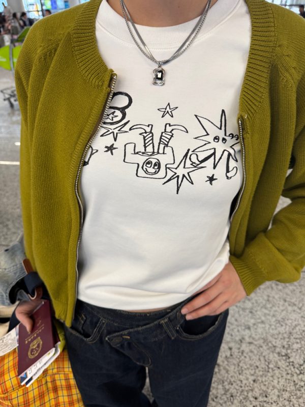 Women's Round Neck Printed Short Sleeve T-Shirt - Casual Loose Fit Summer Top, Versatile Style for Everyday Wear