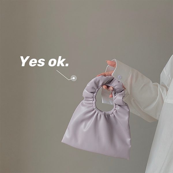 Women's Ruffled Cloud Handheld Mini Bag - Cute Spring/Summer Design for 2025, Trendy Niche Style