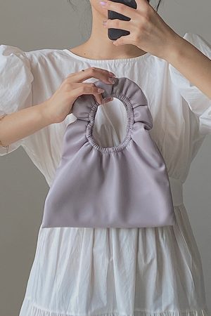 Women's Ruffled Cloud Handheld Mini Bag - Cute Spring/Summer Design for 2025, Trendy Niche Style