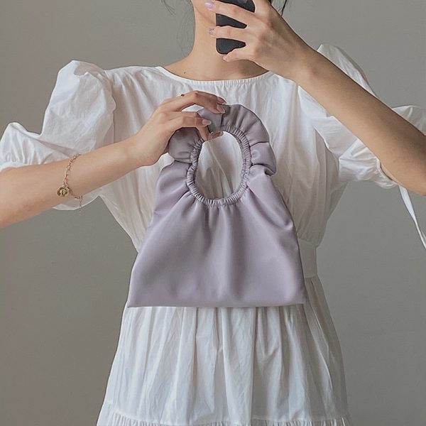 Women's Ruffled Cloud Handheld Mini Bag - Cute Spring/Summer Design for 2025, Trendy Niche Style