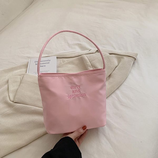 Women's Spring Summer Oxford Cloth Small Square Handbag - 2025 Fashion Versatile Underarm Bag for Fresh Style