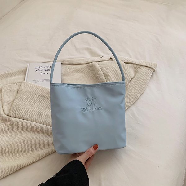 Women's Spring Summer Oxford Cloth Small Square Handbag - 2025 Fashion Versatile Underarm Bag for Fresh Style