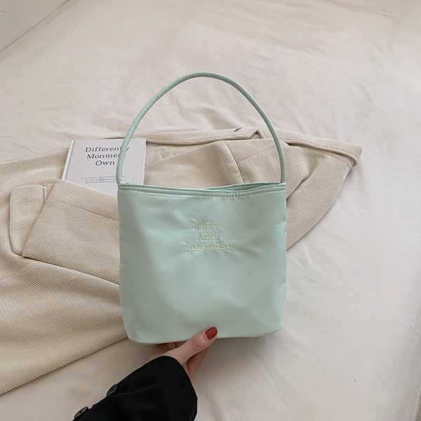 Women's Spring Summer Oxford Cloth Small Square Handbag - 2025 Fashion Versatile Underarm Bag for Fresh Style