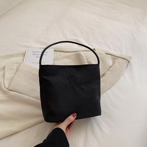 Women's Spring Summer Oxford Cloth Small Square Handbag - 2025 Fashion Versatile Underarm Bag for Fresh Style