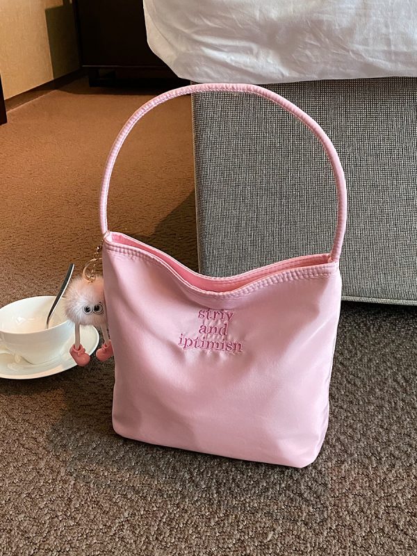 Women's Spring Summer Oxford Cloth Small Square Handbag - 2025 Fashion Versatile Underarm Bag for Fresh Style