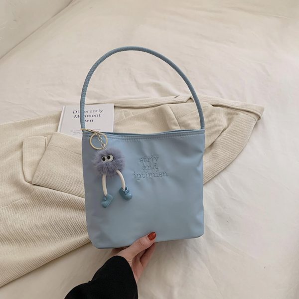 Women's Spring Summer Oxford Cloth Small Square Handbag - 2025 Fashion Versatile Underarm Bag for Fresh Style