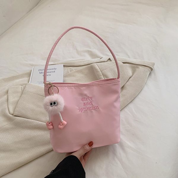 Women's Spring Summer Oxford Cloth Small Square Handbag - 2025 Fashion Versatile Underarm Bag for Fresh Style