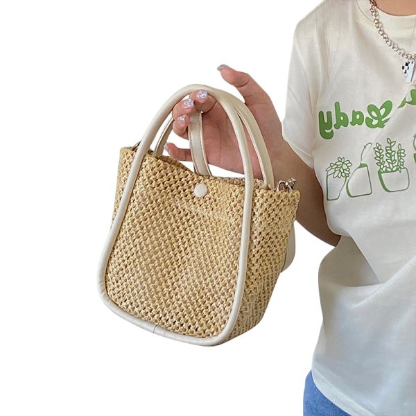 Women's Spring Summer Small Bucket Bag - Niche Design Shoulder Crossbody Handbag with Matching Mother Bag