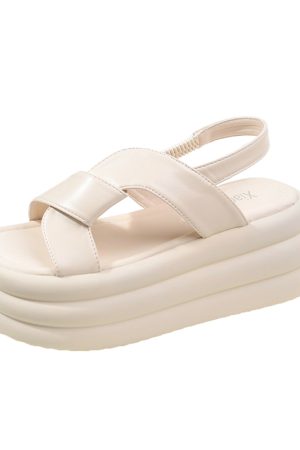 Women's Summer 2025 Platform Casual Sandals - Thick-Soled, Height-Increasing, Versatile Beach Footwear