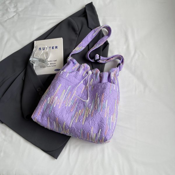 Women's Summer Canvas Tote Bag, Versatile Commuter Crossbody with Large Capacity, Casual Style for Students and Everyday Use