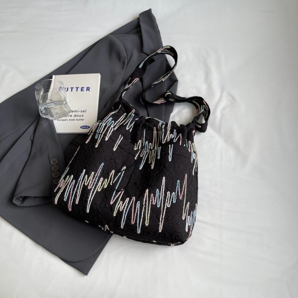 Women's Summer Canvas Tote Bag, Versatile Commuter Crossbody with Large Capacity, Casual Style for Students and Everyday Use