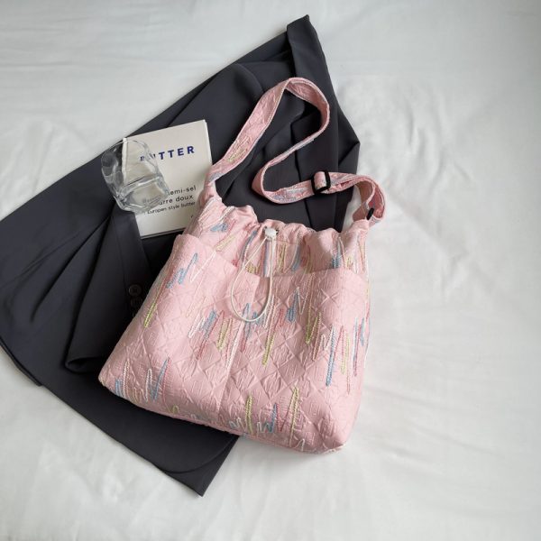 Women's Summer Canvas Tote Bag, Versatile Commuter Crossbody with Large Capacity, Casual Style for Students and Everyday Use