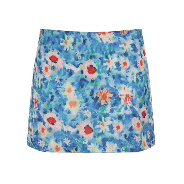Women's Summer Fun Fruit Picnic Plaid Bodycon Mini Skirt - Low Waist Dopamine Girl Style for Trendy Vibes