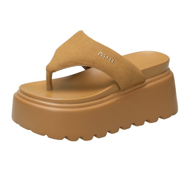Women's Summer Height-Increasing Thick-Soled Flip-Flops - 2025 Cool Beach Slippers for Outdoor Wear