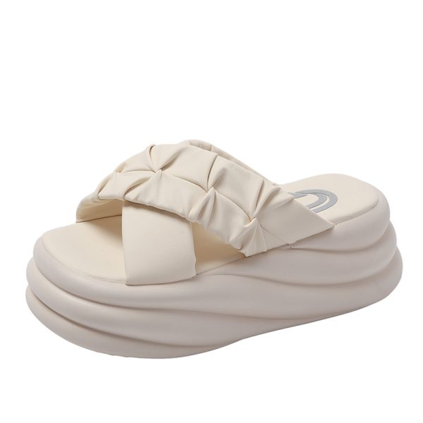 Women's Summer Platform Sandals - Trendy Thick-Soled Height-Increasing Casual Slippers for Outdoor Style 2025