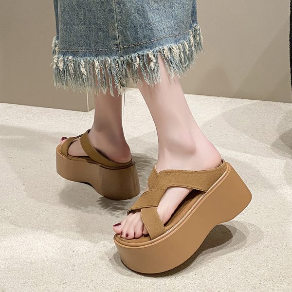 Women's Summer Wedge Platform Sandals with Thick Soles for Petite Sizes - Stylish Beach Sandals for Skirts, New 2025 Fashion
