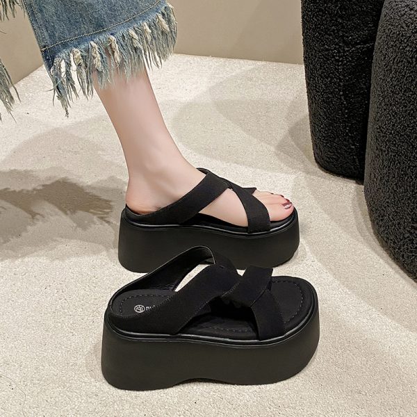 Women's Summer Wedge Platform Sandals with Thick Soles for Petite Sizes - Stylish Beach Sandals for Skirts, New 2025 Fashion