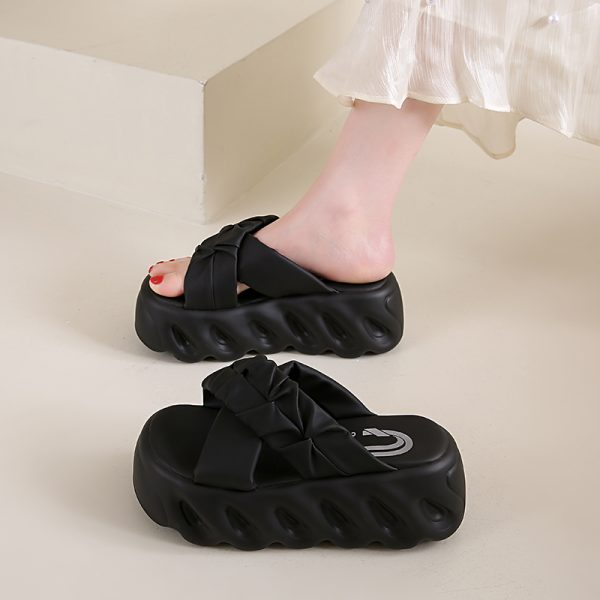 Women's Thick-Soled High-Heeled Sandals - Casual Beach Shoes for Summer 2025, Trendy Summer Footwear