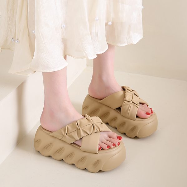 Women's Thick-Soled High-Heeled Sandals - Casual Beach Shoes for Summer 2025, Trendy Summer Footwear