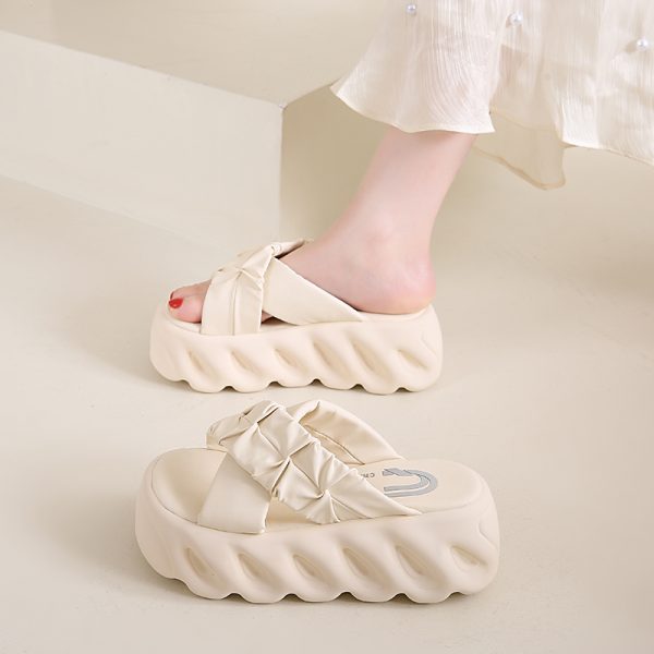 Women's Thick-Soled High-Heeled Sandals - Casual Beach Shoes for Summer 2025, Trendy Summer Footwear