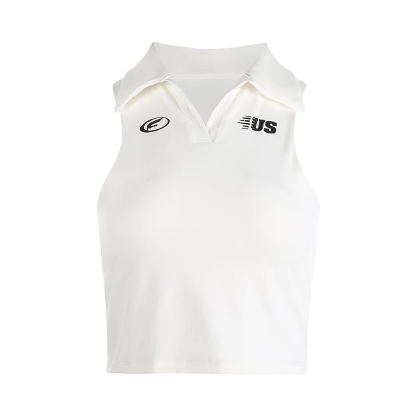 Women's V-Neck Sleeveless Tennis Vest & Skirt Set - Circle Design Sports Fitness Outfit, Perfect for Activewear and Athleisure