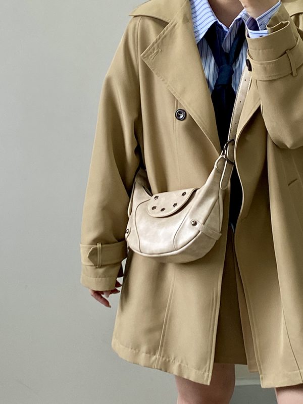Womenâ€™s Versatile Saddle Bag - Chic Handheld, Shoulder & Crossbody Design for Spring/Summer - Perfect Small Bag for Young Girls
