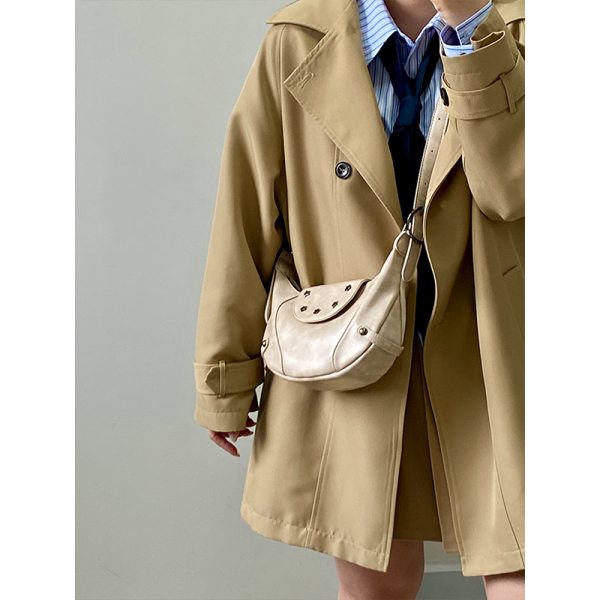 Womenâ€™s Versatile Saddle Bag - Chic Handheld, Shoulder & Crossbody Design for Spring/Summer - Perfect Small Bag for Young Girls