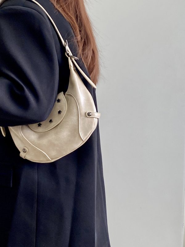 Womenâ€™s Versatile Saddle Bag - Chic Handheld, Shoulder & Crossbody Design for Spring/Summer - Perfect Small Bag for Young Girls