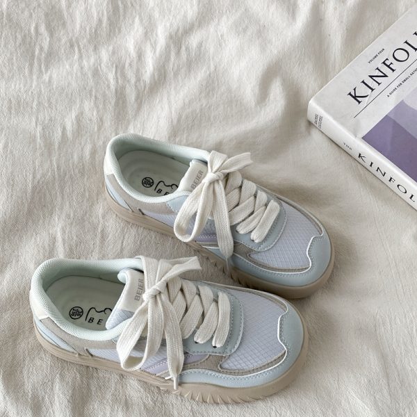 Women's Versatile White Sneakers - Chic Spring 2025 Casual Sports Shoes for Students, Trendy & Comfortable