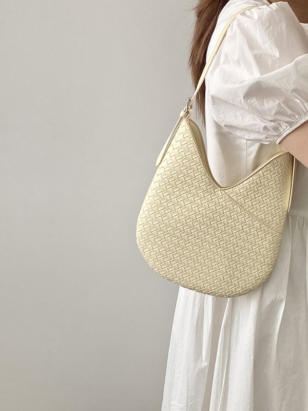 Women's Woven Handheld Underarm Bag - High-End Spring/Summer Crossbody Bag with Niche Design