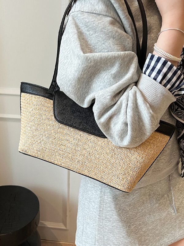 Womenâ€™s Woven Shoulder Bag - Casual Large Capacity for Spring/Summer 2025 Fashion