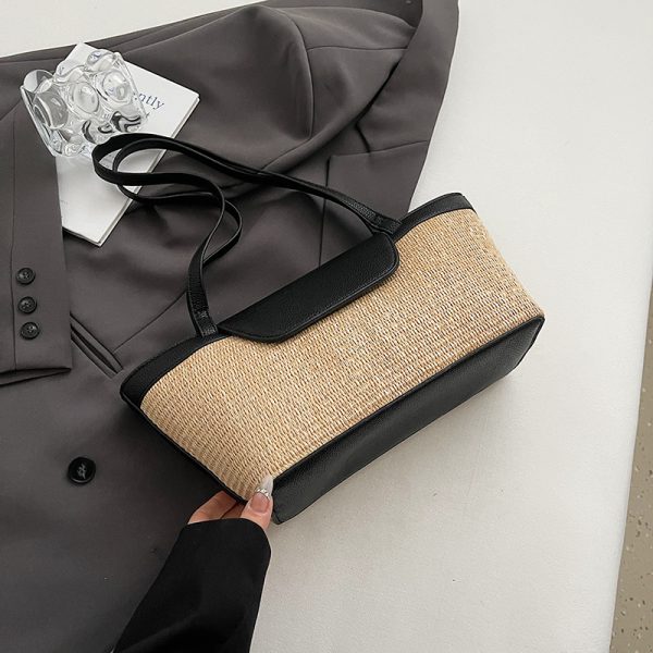 Womenâ€™s Woven Shoulder Bag - Casual Large Capacity for Spring/Summer 2025 Fashion