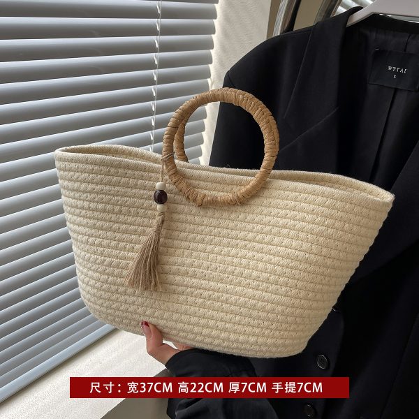 Womenâ€™s Woven Shoulder Bag - Casual Large Capacity for Spring/Summer 2025 Fashion