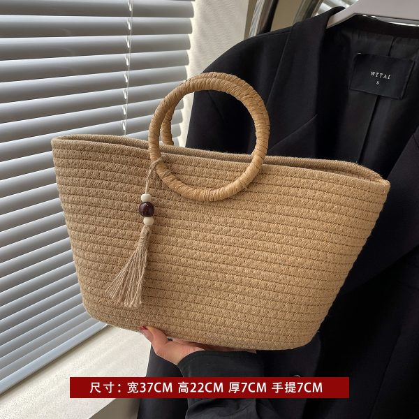 Womenâ€™s Woven Shoulder Bag - Casual Large Capacity for Spring/Summer 2025 Fashion