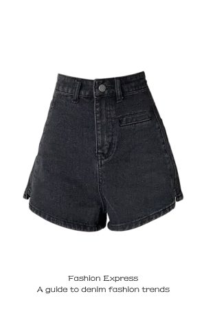Y2K Plaid Patchwork Denim Ultra-Short Shorts, Low-Waist Slim Fit Rolled Hem Buttock-Hugging Hot Pants for Autumn/Winter 2025