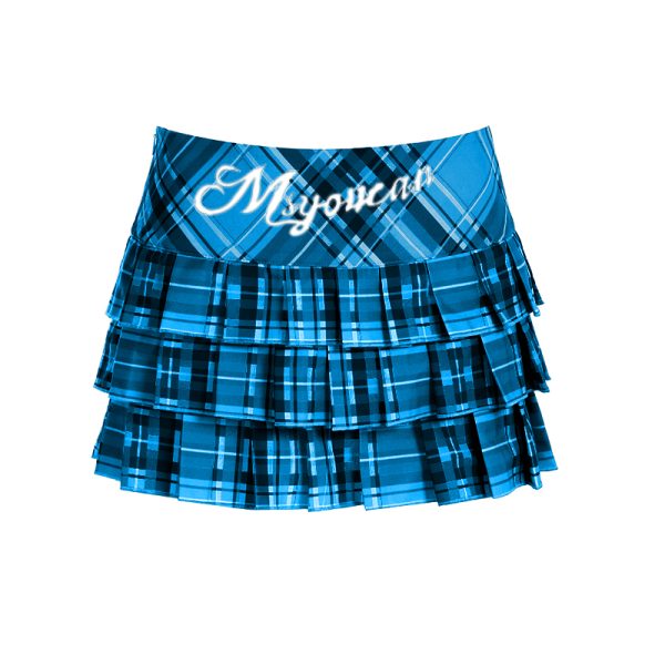 Y2K Sisters Colorful Pleated Skirt - Women's High-Waisted Mini Skirt in Millennial Style, Trendy JK Design