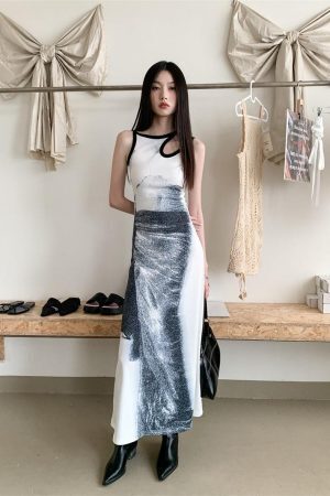 Abstract Maxi Dress