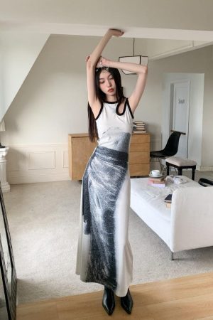 Abstract Maxi Dress