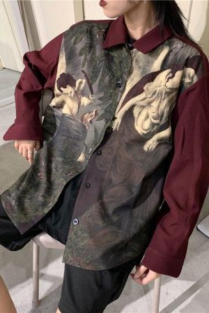 Angel Print Long Sleeve Shirt