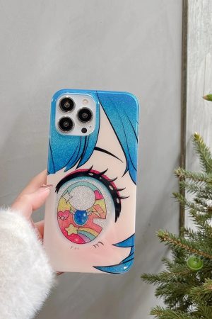 Anime Girl Glitter Phone Case