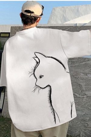Back Printed Cat Tee