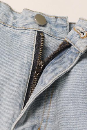 Baddie Embellished Cut-Out Jeans