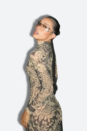 Baddie Tattoo Maxi Dress