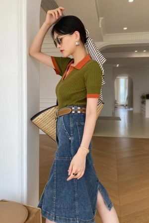 Basic Corduroy Polo Top