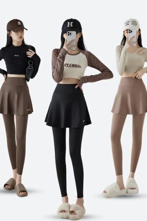 Basic Sport Leggings Mini Skirt